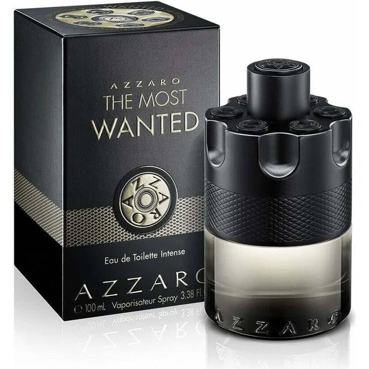 Azzaro The Most Wanted Intense, Fougère Eau de Toilette für Herren, 100 ml, eleganter Schwarzflakon