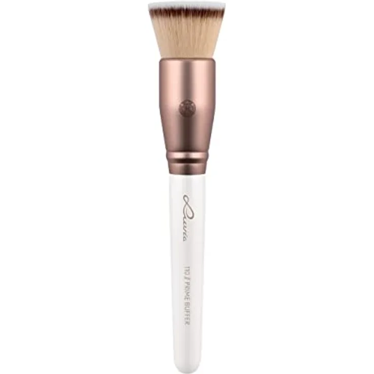 Luvia Cosmetics Pinsel Luvia, Prime Buffer, Foundation Schminkpinsel Für Leichtes & Ebenmäßiges Verblenden, Veganer Kosmetikpinsel