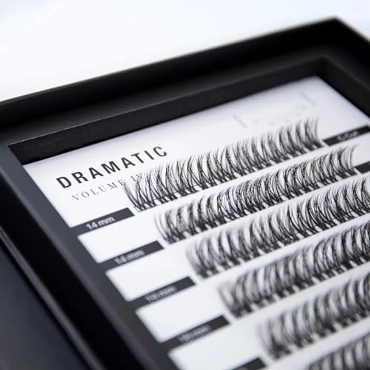 NICLAY DIY Lash Starterkit N1690.3, Professionelles Wimpern-Set mit 60 Wiederverwendbaren Wimpern-Clustern, Dramatic IV | 14/16 mm, inklusive Wimpernkleber und Applikationspinzette – Bild 5