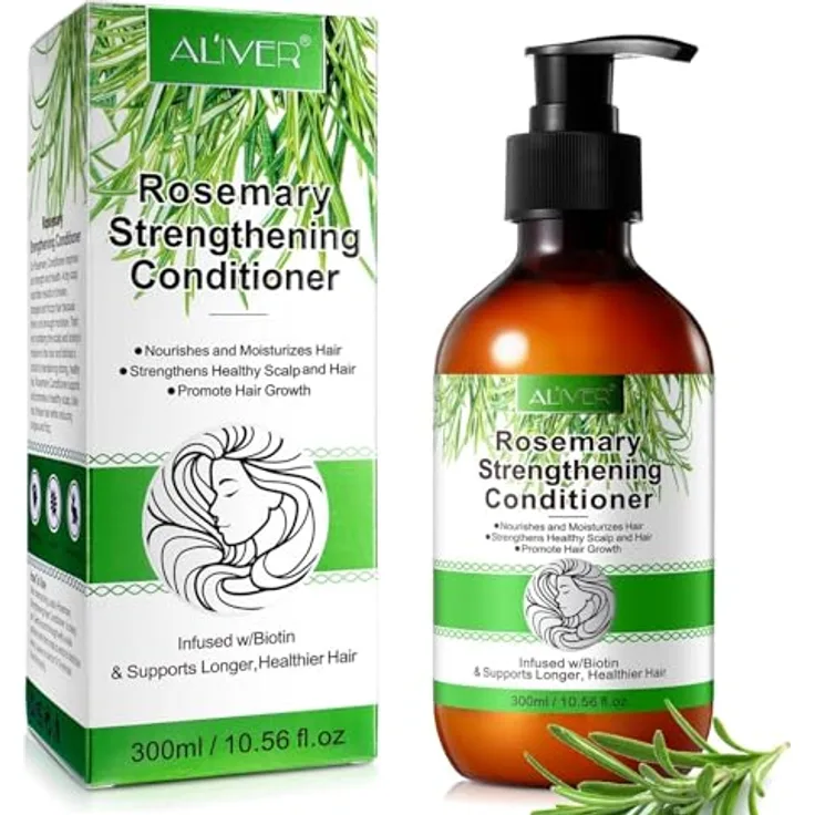 P-Beauty Rosmarin Conditioner 300ml, sanfte Spülung für geschädigtes & trockenes Haar, fördert Haarwachstum & Kopfhautpflege, Rosmarin Mint, für alle Haartypen
