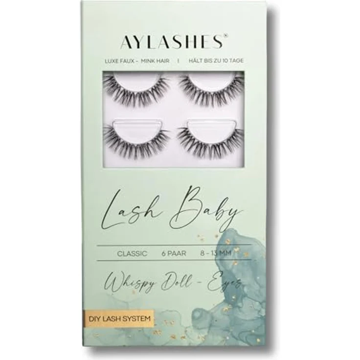 AYLASHES DIY Wimpernextensions Maxi Box LASH BOSS, 5 Paar C-Curl Wimpern, bis zu 7 Tage Halt, wiederverwendbar, vegan, inkl. Applikator – Bild 1