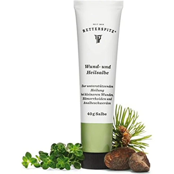 Retterspitz Wund- und Heilsalbe Allrounder, zur Unterstützenden Heilung von Wunden, Hämorrhoiden und Analbeschwerden, schnell und wirkungsvoll, Spar-Set 5x40g – Bild 1