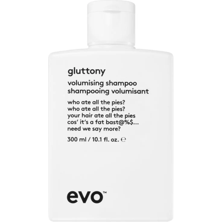 EVO Volume Gluttony, Volumen-Shampoo für sanfte und müde Haare, 300 ml, vegan, ohne Sulfate