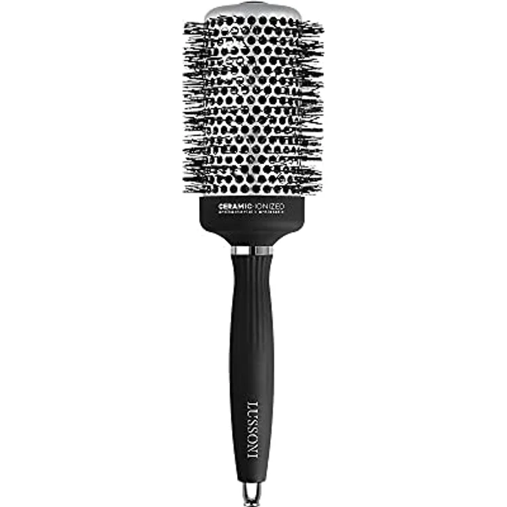 TB TOOLS FOR BEAUTY LUSSONI Professionelle Antistatische Styling Bürste Mit Geriffelten Borsten, Schwarz (53 mm)