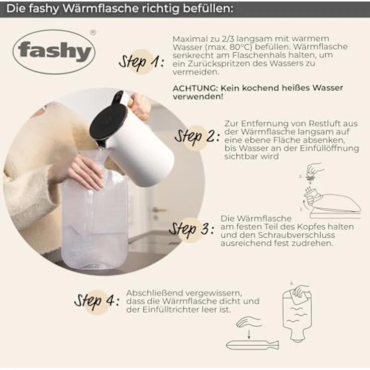 Fashy 35674.0 Wärmflasche Thermoplast- Wärmeflasche Doppellamelle, geruchsneutral, recyclingfähig, robust und langlebig, fugenloser, schmaler Flaschenhals 2,0 Liter, anthrazit - Preisvergleich – Bild 4