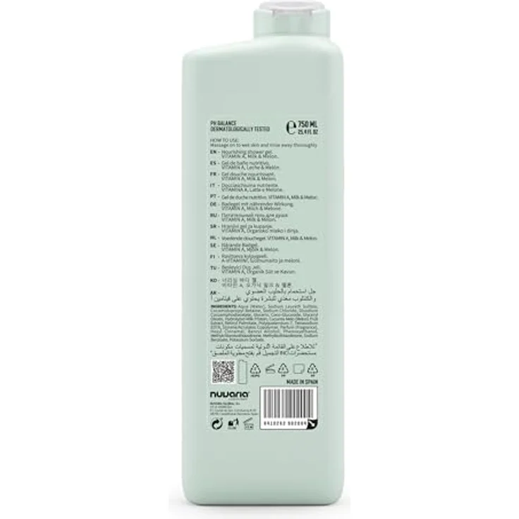 Dicora UrbanFit Gel de Baño Vitamina A, Duschgel mit Melonen- und Milch-Extrakt, 750 ml, Cruelty-Free – Bild 2