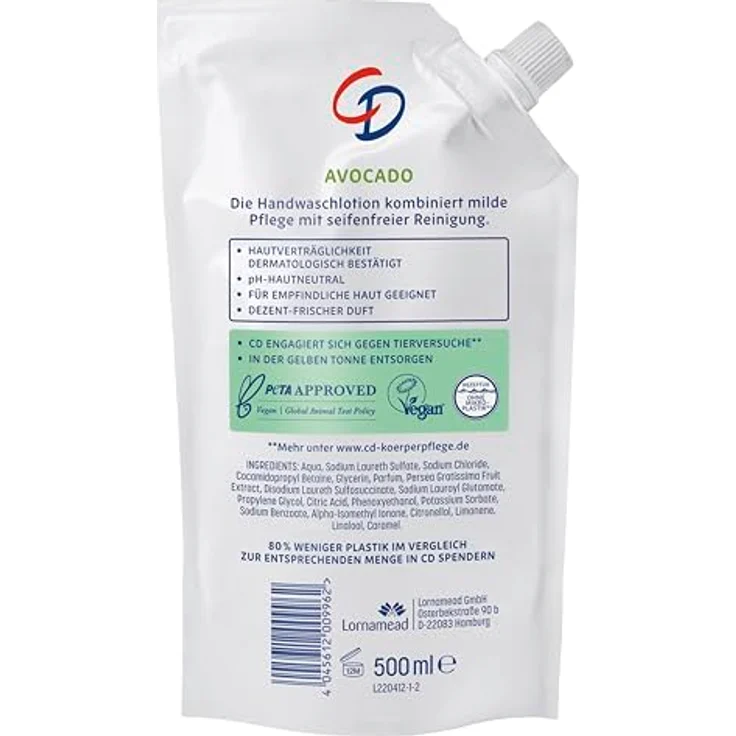 CD Waschlotion Avocado Nachfüller, Handseife mit 500ml Inhalt, 1er Pack – Bild 2