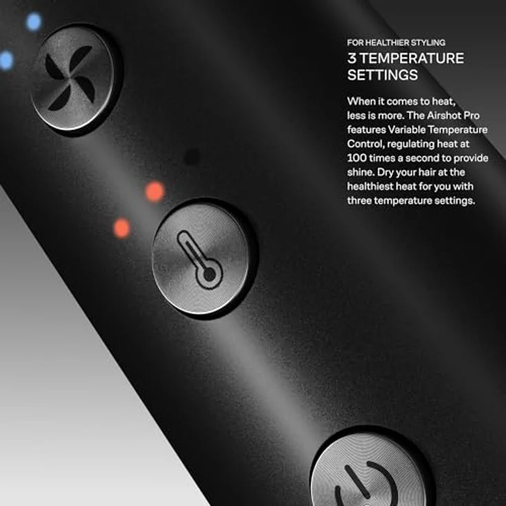 Cloud Nine The Airshot Pro, Haartrockner in Schwarz mit Ionentechnologie und magnetischen Aufsätzen, ultraleicht, leise und Hitzeschutzfunktion – Bild 5
