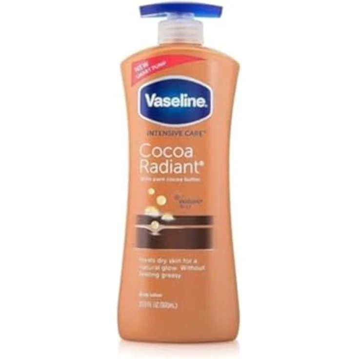 Vaseline Cocoa Radiant Body Lotion, 600 ml - intensive Feuchtigkeitspflege für trockene Haut, revitalisierende und regenerierende Wirkung – Bild 2