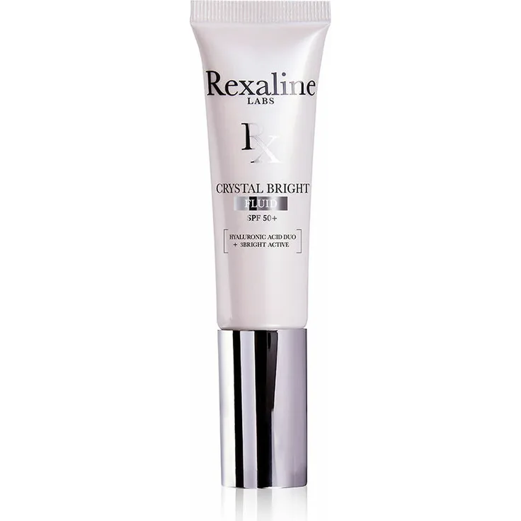Rexaline Crystal Bright Fluid SPF50+, Illuminating & Mattifying Gesichtsfluid mit Hyaluronsäure, 30ml