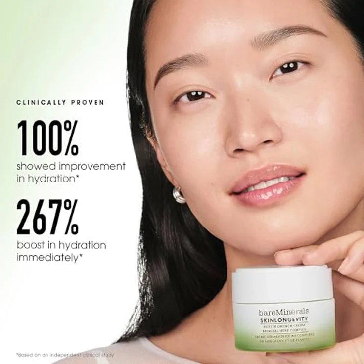 bareMinerals Butter Drench Cream, ultra-reichhaltige Feuchtigkeitscreme mit Mineral Herb Complex, 50 g – Bild 3