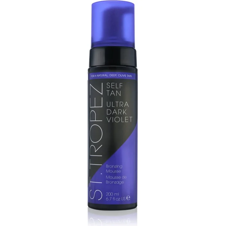 St.Tropez Self Tan Ultra Dark Violet, Selbstbräunerschaum für dunkle Haut, 200 ml mit pflegenden Eigenschaften und natürlichem Bräunungseffekt