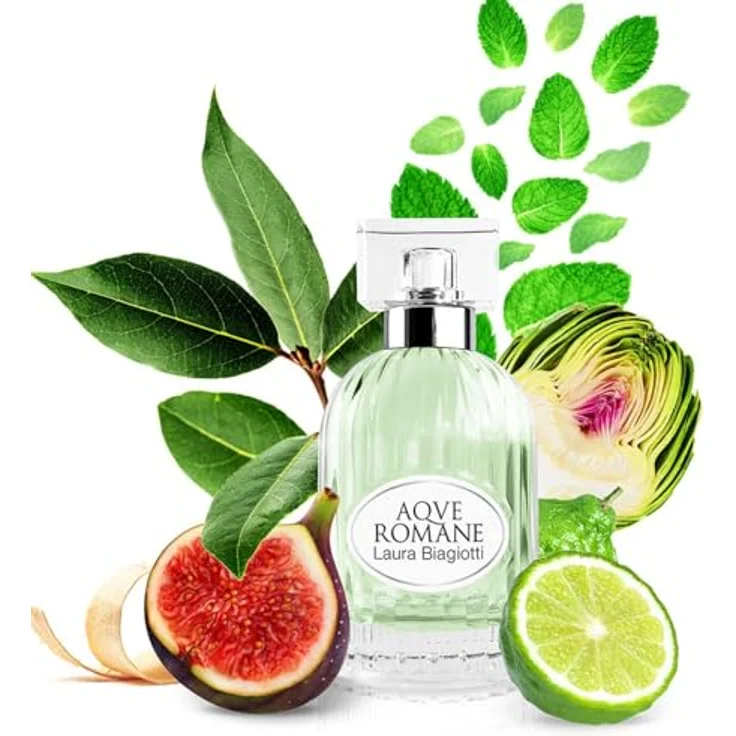 Laura Biagiotti Aqve Romane Divinum Ficus, Eau de Toilette Spray 100 ml, Damenduft, fruchtiger grüner Duft mit Feigenherz und floralem Akzent – Bild 2