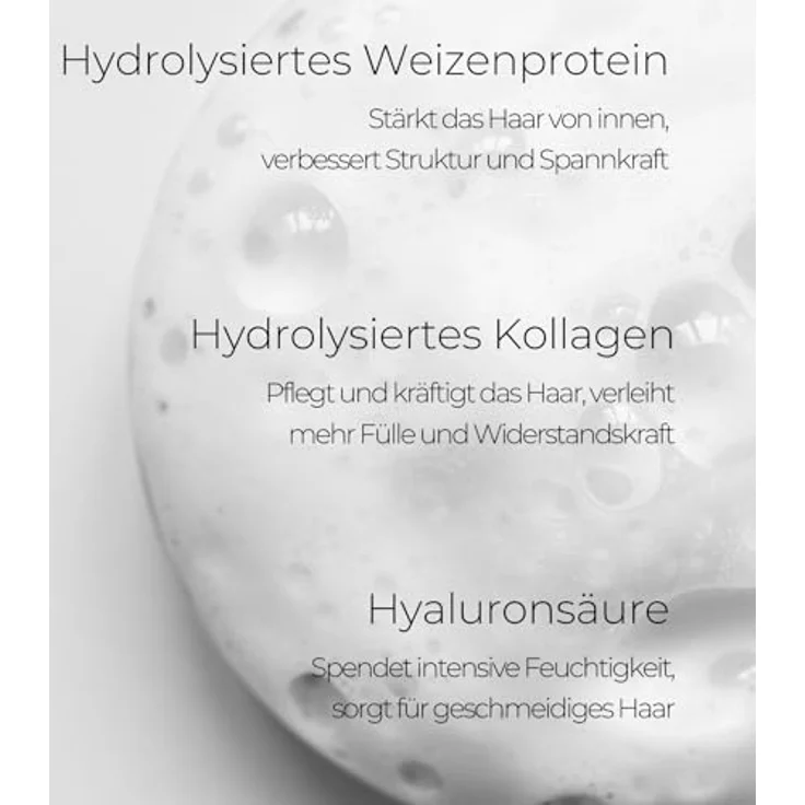 genuine haircare Shampoo 2 - Protein Shampoo für feines Haar, Kollagen & Hyaluronsäure, vegan, silikonfrei, 200 ml – Bild 5