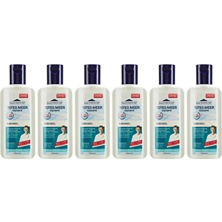 Murnauer Salthouse Totes Meer Therapie Dusche, mild reinigendes Duschgel für empfindliche Haut, 6er Pack (6 x 250 ml)