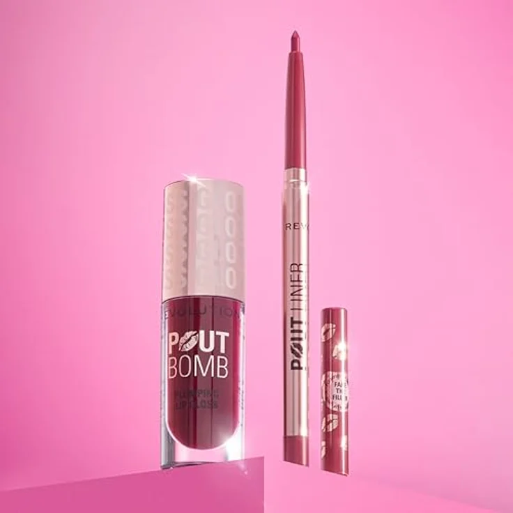 Revolution Pout Bomb Plumping Lip Liner Glaze, aufpolsternder Clear Lipliner in Chauffeur Nude, 0,2 g – Bild 6