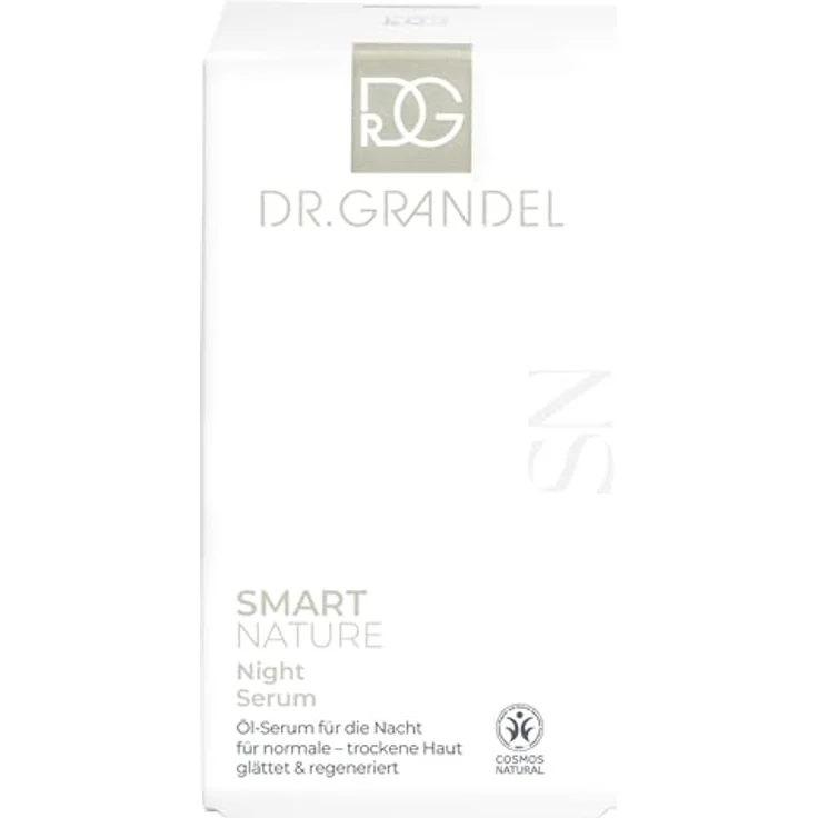 DR. GRANDEL Smart Nature Night Serum 30 ml, Gesichtsserum mit Haferkernöl und Holunderkernöl, vegan, für normale bis trockene Haut – Bild 4
