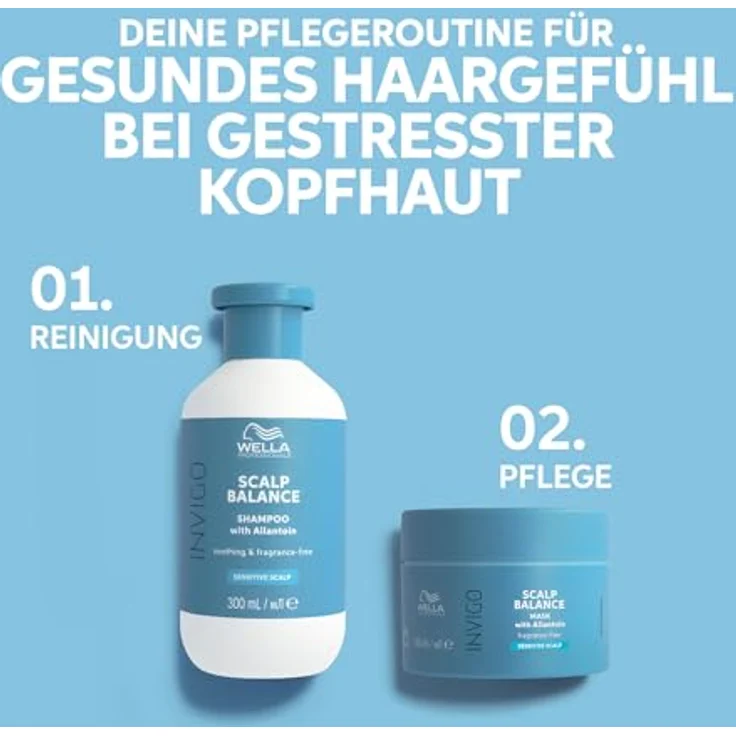 Wella Professionals Invigo Scalp Balance Shampoo – Anti-Schuppen Shampoo für empfindliche Kopfhaut – pflegt und beruhigt mit Allantoin – 300 ml – Bild 5