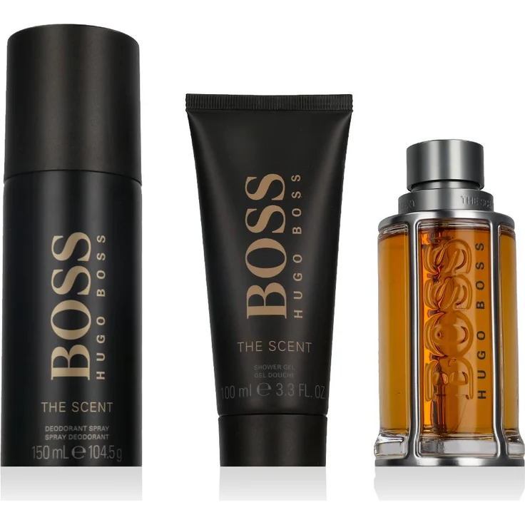 Hugo Boss The Scent Him Geschenkset, Eau de Toilette 100 ml, Deo Spray und Duschgel für Herren
