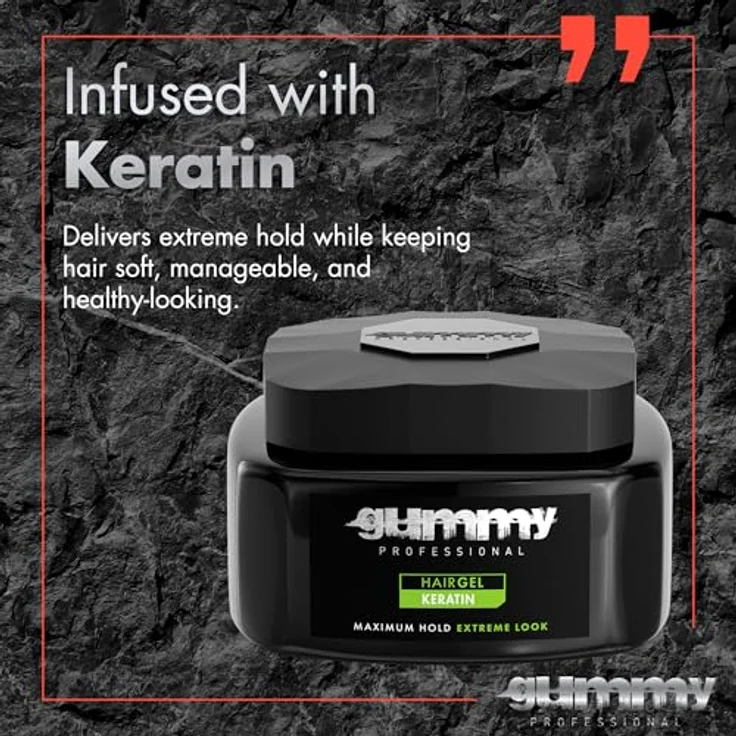 Gummy Keratin Haargel 500 ml – Professionelles Styling-Gel mit starkem Halt & Glanz, alkoholfrei, für alle Haartypen, mit Keratin & Provitamin B5 – Bild 5