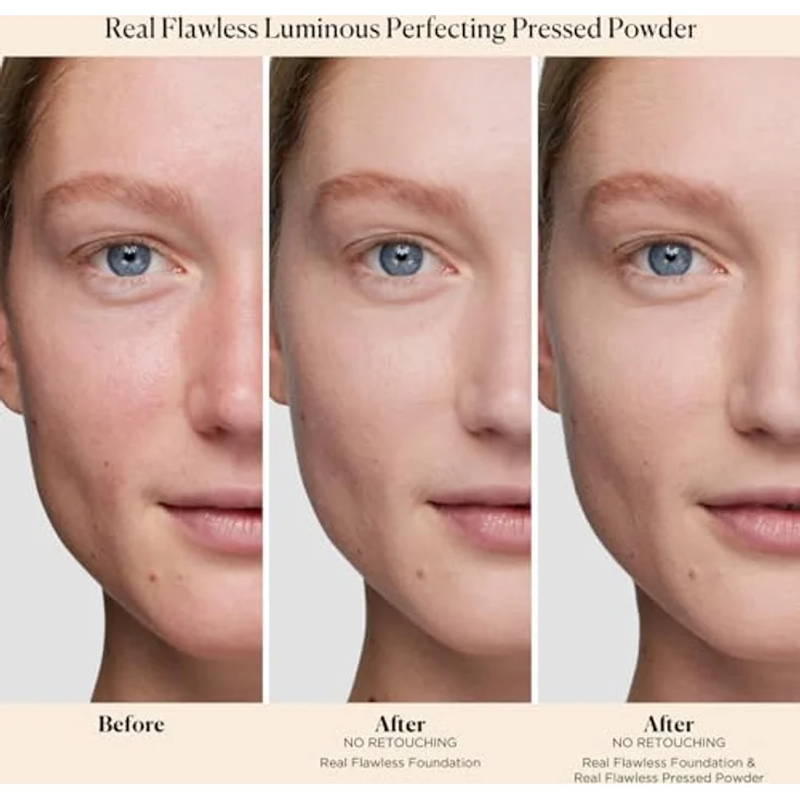 Laura Mercier Real Flawless Luminous Perfecting Powder, Puder 7,5 g, Translucent, hochdeckend mit hautschmeichelnder Formel und Auto-Balancing-Technologie – Bild 3