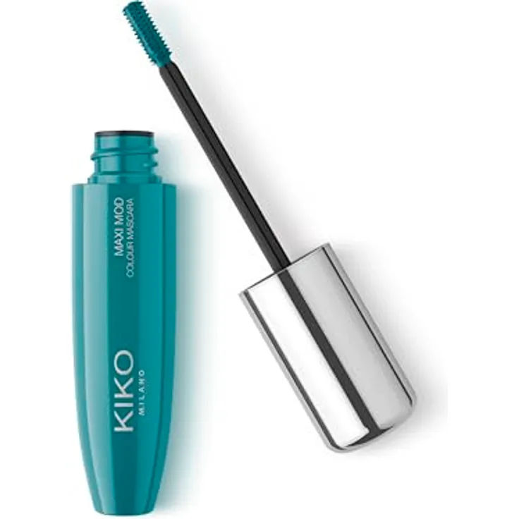 KIKO Milano Maxi Mod Colour Mascara, 12 ml, intensiv voluminisierende Formel, Farbe 04 Metallic Green