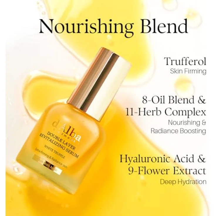 d'Alba Italian White Truffle Double Layer Revitalizing Serum, Gesichtsserum mit 100 Stunden Hydratation, 30 ml – Bild 6