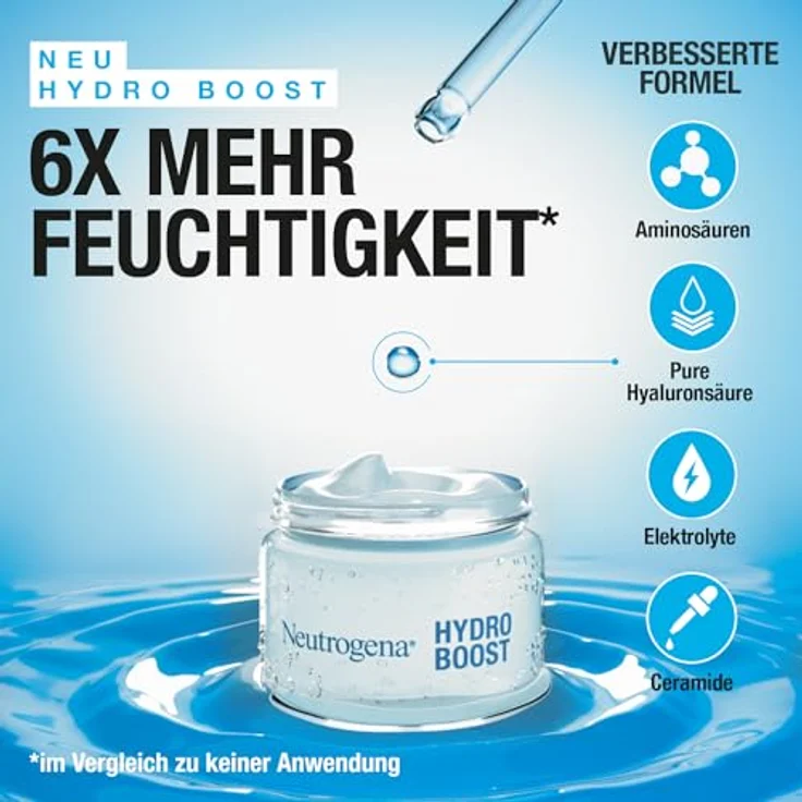 Neutrogena Hydro Boost Hydro Boost Aqua Creme Gesichtscreme 50 ml mit pflegender Wirkung – Bild 4