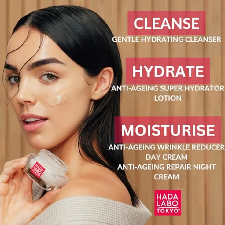 Hada Labo Tokyo Red Gesichtscreme, Anti Aging Tagescreme mit Retinol und Kollagen, 50ml für Damen ab 40 – Bild 4
