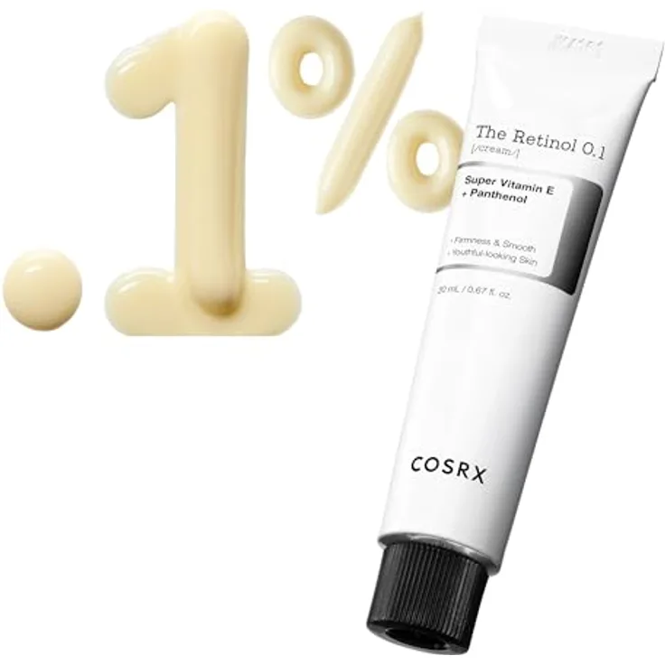 Cosrx The Retinol 0.1 Cream, 20ml Anti-Aging-Creme für glatte und strahlende Haut, sanfte Retinol-Pflege, ideal für Einsteiger