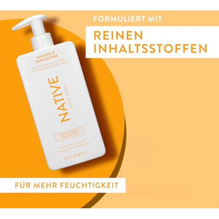 Native Mandel- & Sheabutter Kräftigender Conditioner für alle Haartypen, sulfatfrei, silikonfrei, 487 ml – Bild 5