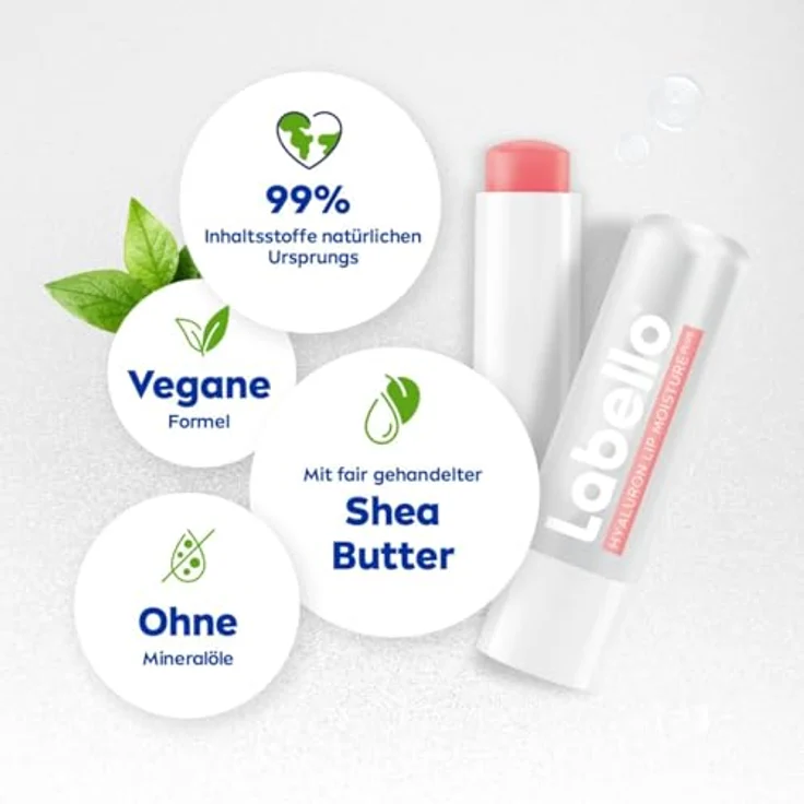 Labello Hyaluron Lip Moisture Plus Rosé, Lippenpflegestift mit Hyaluronsäure und Menthol, 24h Feuchtigkeit, für rosige Lippen, 5,2 ml – Bild 2