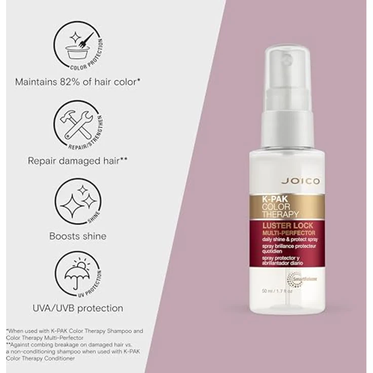 Joico K-PAK Color Therapy, abspülfreies Spray für gefärbtes Haar, 50 ml, Leave-in Conditioner mit Feuchtigkeitsschutz und Hitzeschutz – Bild 3