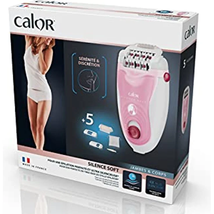 Calor Silence Soft Epilierer, 24 Pinzetten, ultraleise Technologie, kabellos, pink-weiß – Bild 8