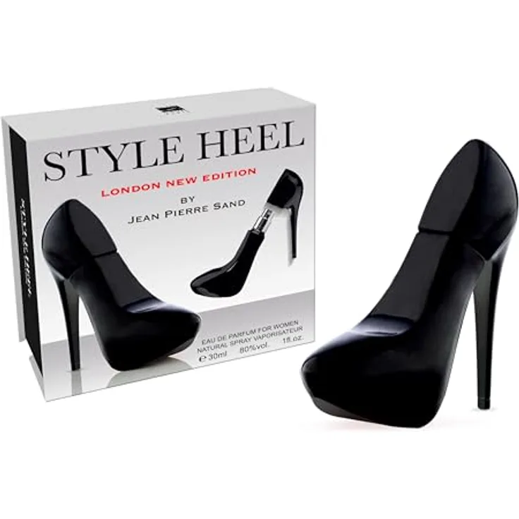 Jean-Pierre Sand Style Heel London New Edition Eau de Parfum, 30ml - Sinnliche Wärme und florale Eleganz - Damenparfum im Schuh-Flakon, Tahiti-Vanille und Casablanca-Lilie Duft