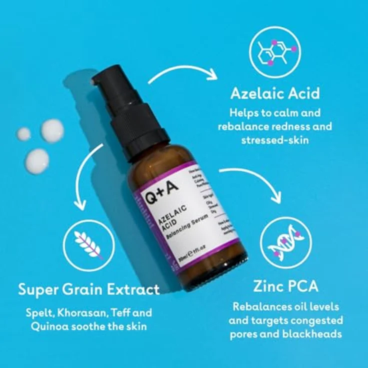 Q+A Azelaic Acid Balancing Serum Serum für zu Akne neigende Haut 30 ml – Bild 3