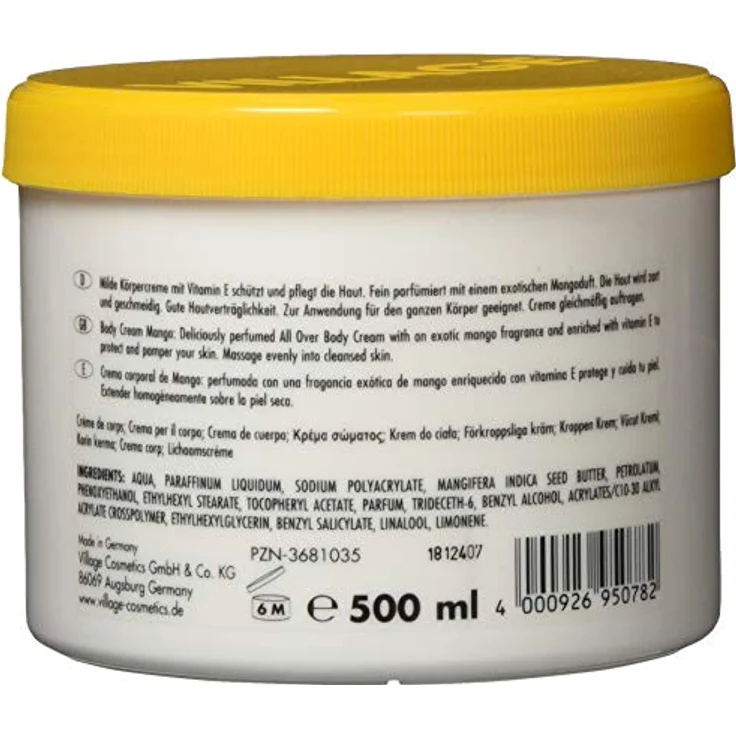 Village Vitamin E Körpercreme Mango 500 ml  – Bild 2
