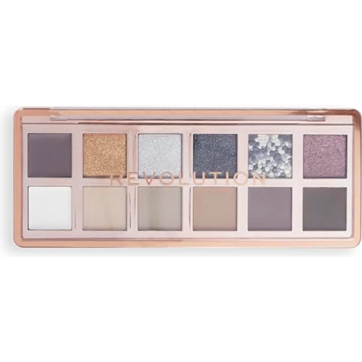 Makeup Revolution The Icon Palette Lidschattenpalette The Smokey Icon Grunge, 12x0.7 g, intensiv pigmentierte Farbtöne mit schimmernd mattem Effekt, vegan – Bild 2