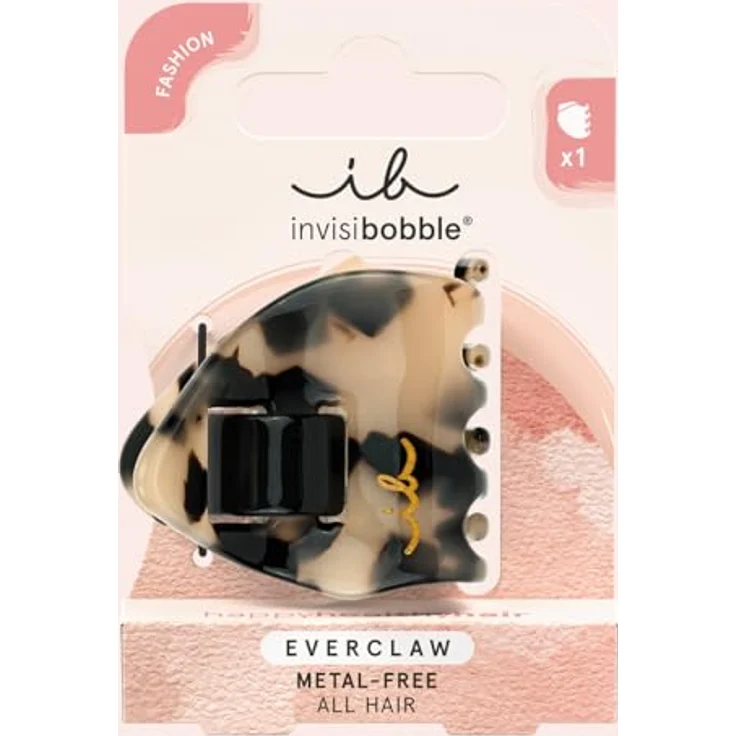 invisibobble Leo Mini Haarklammer EVERCLAW Mini I Haarspangen Damen & Mädchen I Rutschfeste Leoparden-Haarklammer I metallfrei & haarschonend, 1 stück – Bild 2