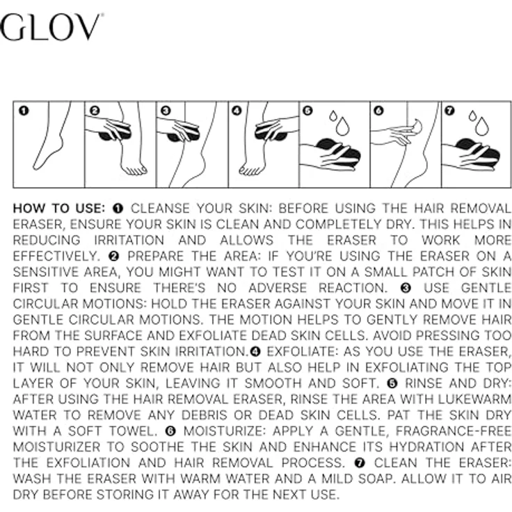 GLOV Velvet Nano Touch, 2-in-1 Fußfeile und Hautpflegegerät, sanfte Haarentfernung und Totzellen Entfernung, portable, kosmetikfrei, Reisegröße – Bild 4