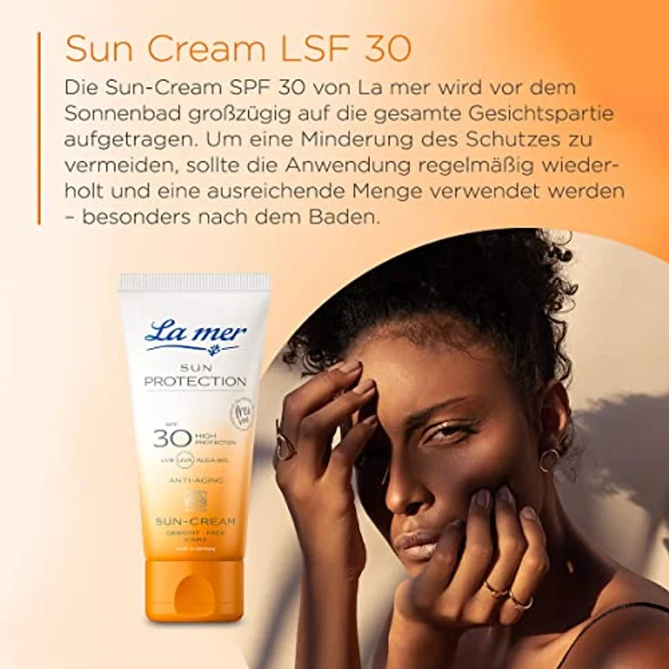 La mer Sun Protection Sun Cream LSF 30 - Sonnenschutz für das Gesicht mit Anti Aging Effekt - Feuchtigkeitsspendende Sonnencreme - Für alle Hauttypen - 50 ml – Bild 4