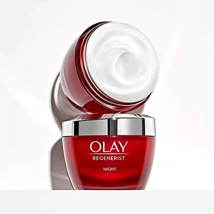 Olay Regenerist 3 Point Age Defying Nachtcreme, intensive Anti-Aging Formel, 50ml, ohne Parfüm – Bild 2