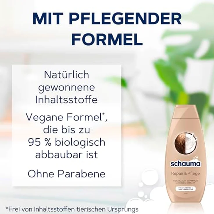 SCHAUMA 5&5 Reparierende Haarkur 300ml & Shampoo Repair 400ml, mit Kokos-Extrakt für strapaziertes Haar, vegane Formel – Bild 9