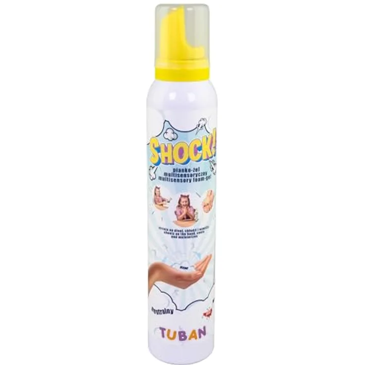 TUBAN Shock! Multisensorischer Schaum-Gel 200 ml – Kühlend – Feuchtigkeitsspendend – Unterstützt die sensorische Integration bei Kindern – Neutral