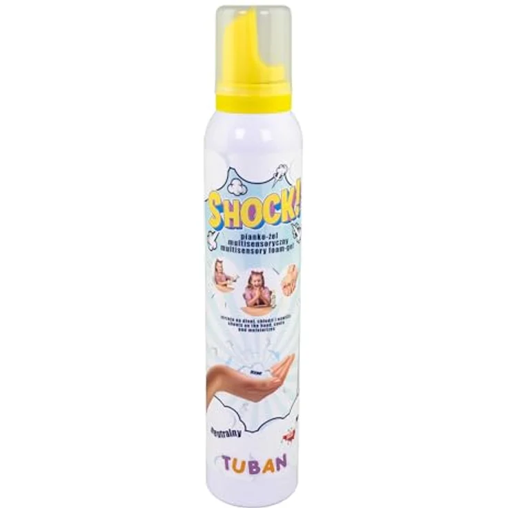 TUBAN Shock! Multisensorischer Schaum-Gel 200 ml – Kühlend – Feuchtigkeitsspendend – Unterstützt die sensorische Integration bei Kindern – Neutral