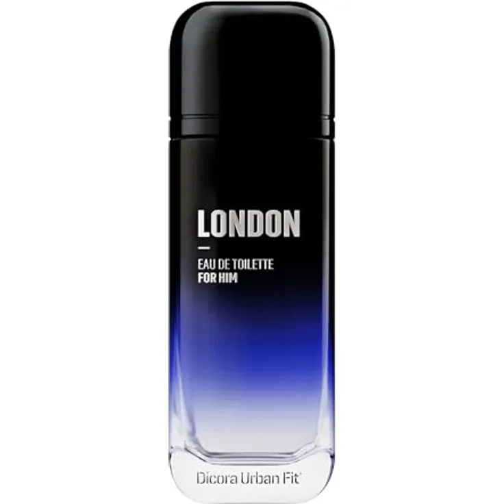 Dicora Urban Fit Eau de Toilette London for HIM, Herrenduft mit Meeresnoten, Grapefruit, Lavendel und Bernstein, langanhaltend, grau, 150 ml