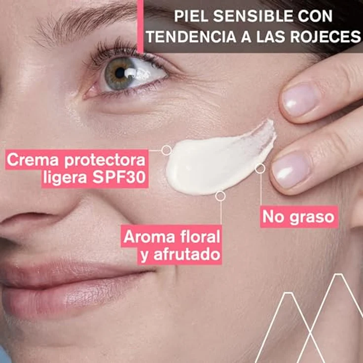 Uriage Roseliane Visible Redness-Neutralizing Care SPF30, leichte beruhigende Creme gegen Hautrötungen, 40 ml, mit UVA/UVB-Schutz – Bild 2