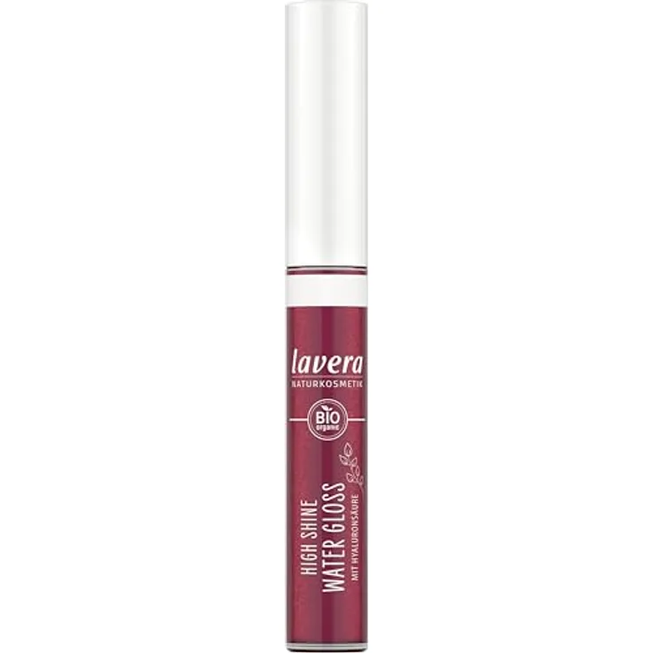 lavera High Shine Water Gloss Lippenstift 5,5 ml, vegan, Farbe Raspberry 03, dermatologisch getestet, 6 Stunden Halt
