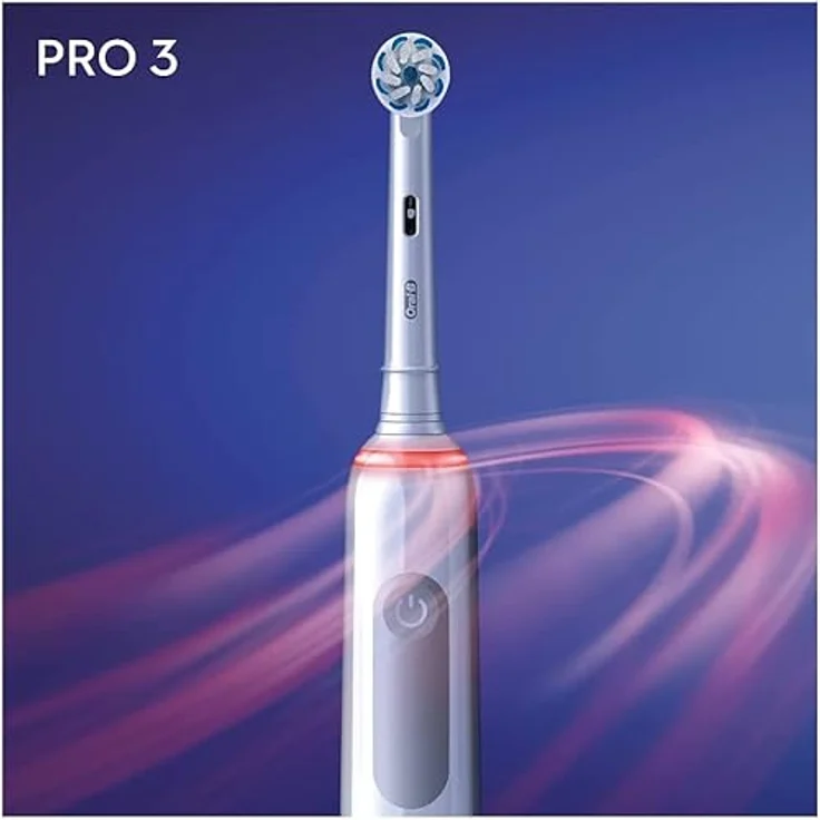 Oral-B Pro 3 3000 Sensitive Clean weiß visuelle Andruckkontrolle, 3 Reinigungsprogramme, Timer + Reiseetui – Bild 5