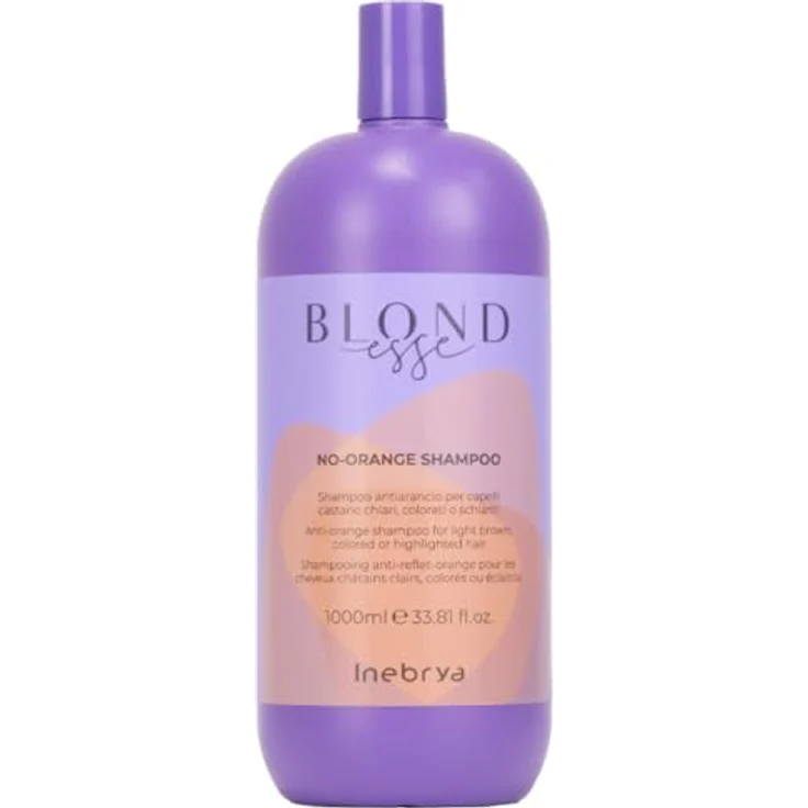 Inebrya No Orange Blondesse Shampoo für hellbraune, gefärbte oder aufgehellte Haare | 1.000 ml – Bild 1